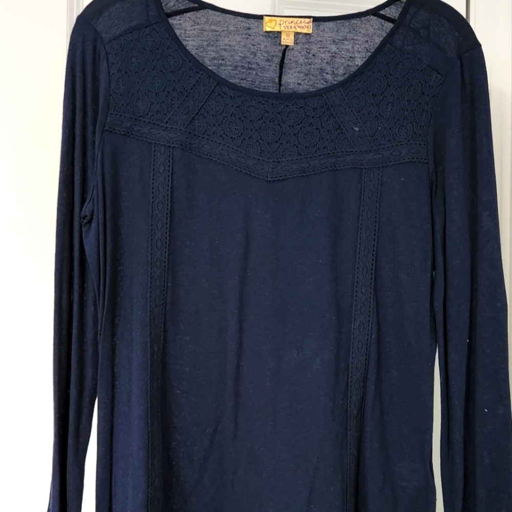Navy Princess Vera long sleeve top